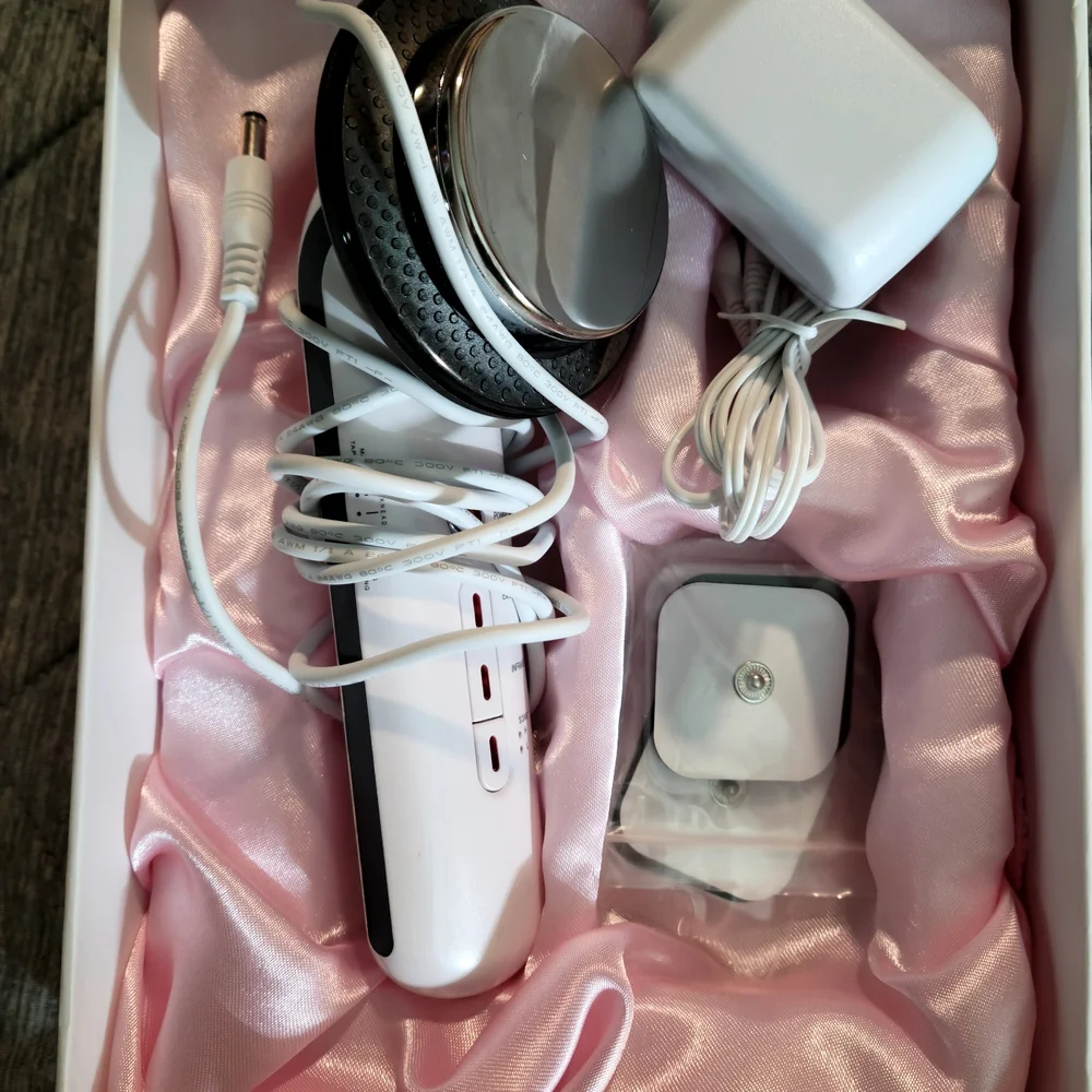 White Portable Beauty Device with Accessories